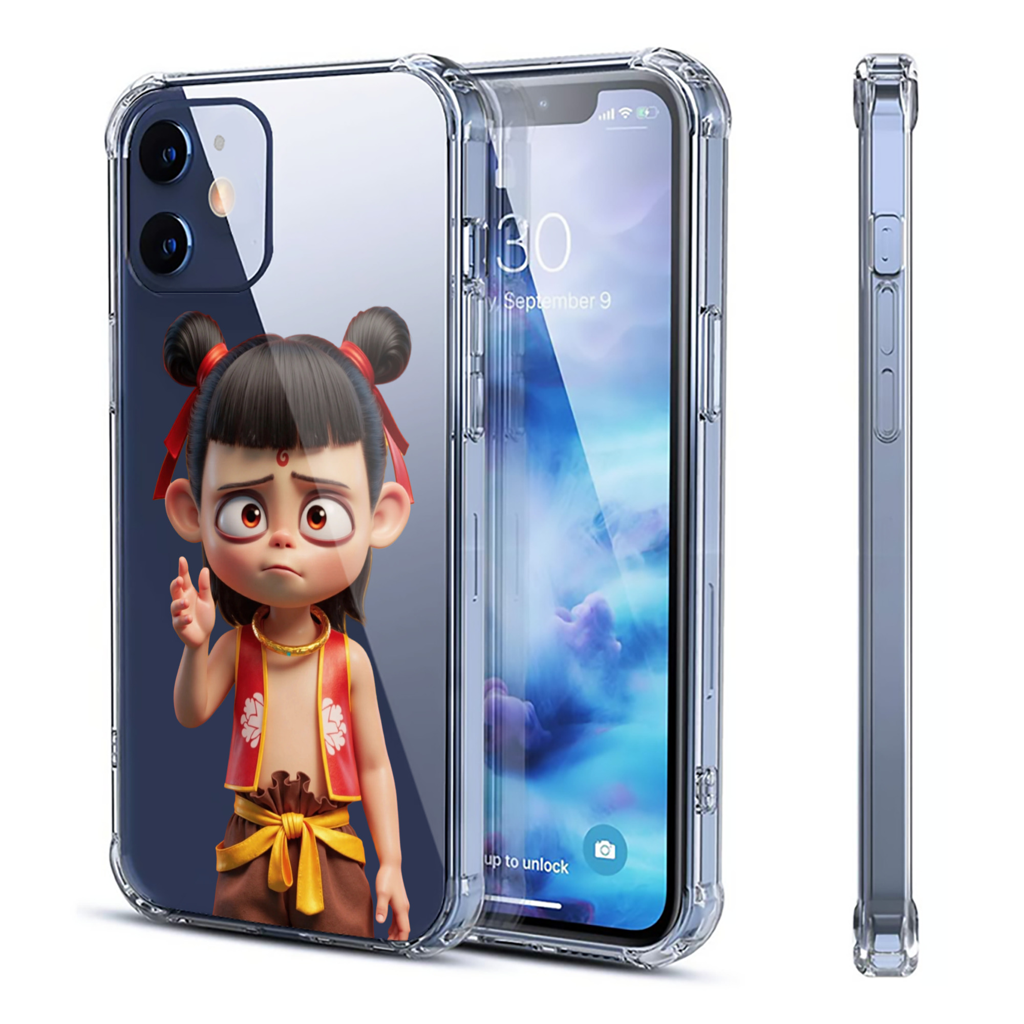 （画像用） Ne Zha 2 ナタ 魔童の大暴れ 【iPhone 12シリーズ対応】透明スマホケース（クリアソフトケース）